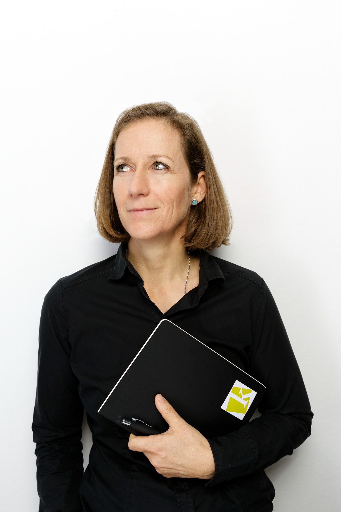 Portrait holding a folder
